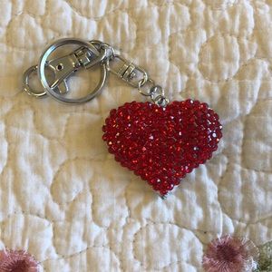 💛 Heart keychain with rhinestones